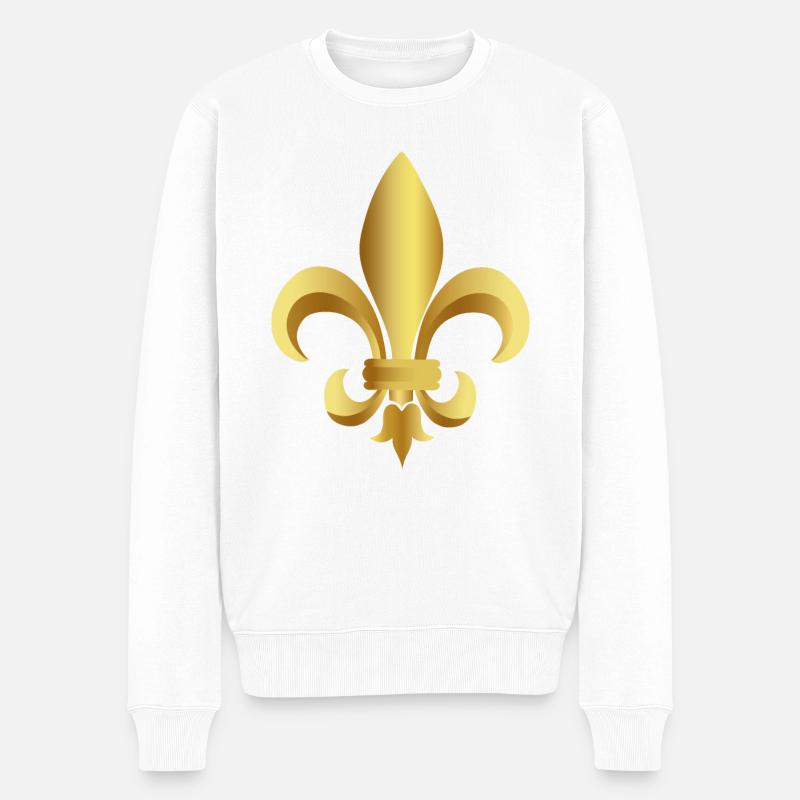 Fleur de lys - Pull Premium bio Homme - blanc