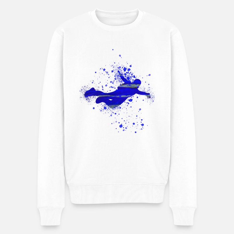 Indoor Skydiving, Windkanal, Bodyflying, Indoor - Männer Premium Bio Pullover - Weiß
