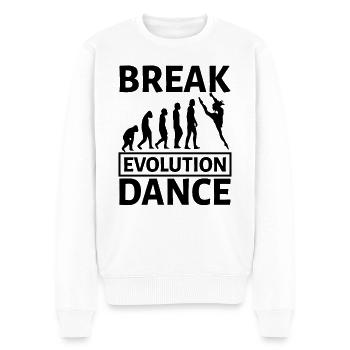 Dancing Dance Music - Männer Premium Bio Pullover - Weiß - Vorne - Thijin (182cm)