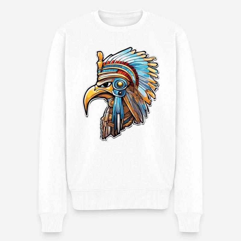 Egypte / Pharaon / Momies / Hiéroglyphes / Sphinx - Pull Premium bio Homme - blanc
