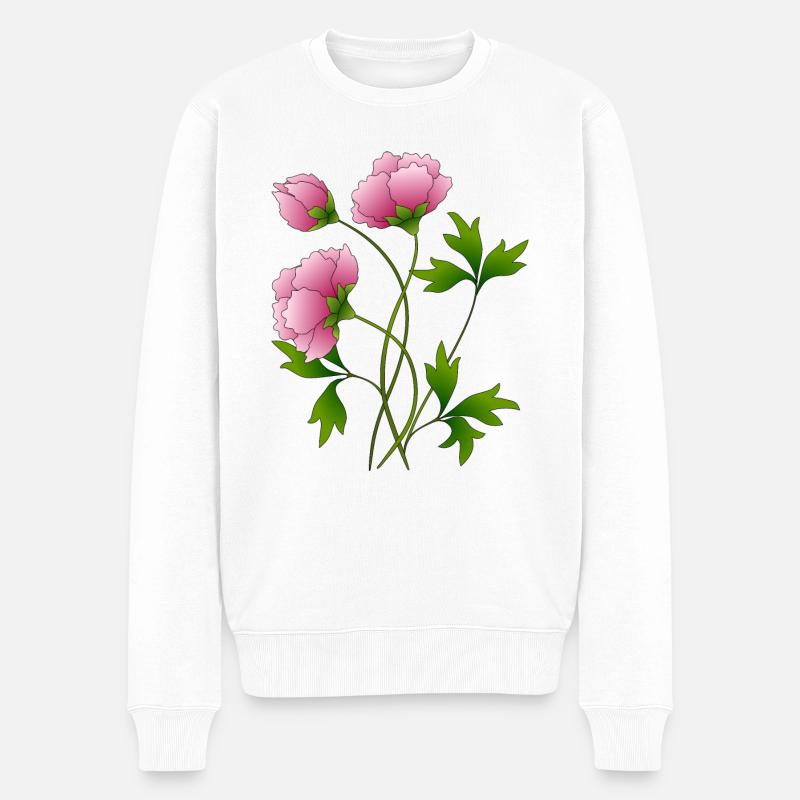 Fleur - Pull Premium bio Homme - blanc
