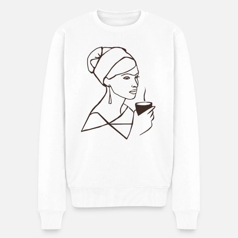 L’amour du café - Pull Premium bio Homme - blanc