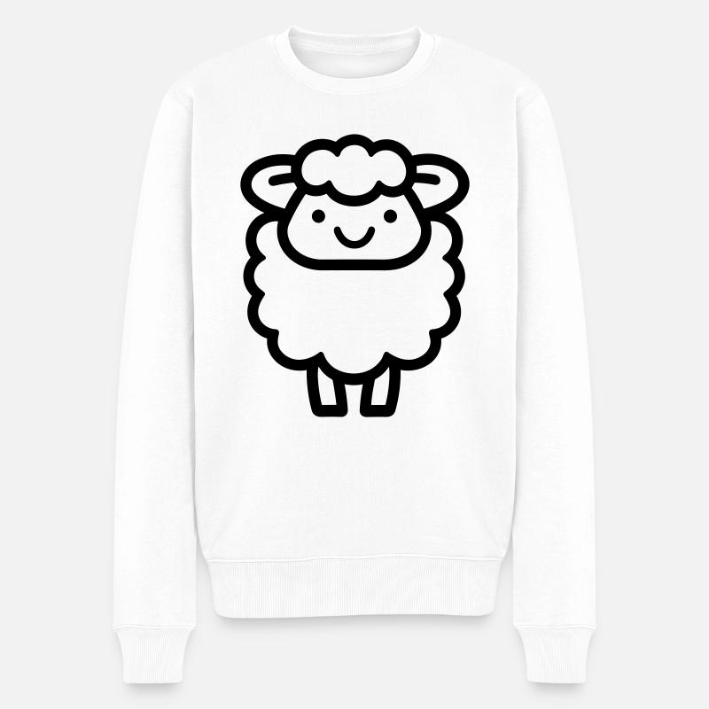 Schaf - Männer Premium Bio Pullover - Weiß