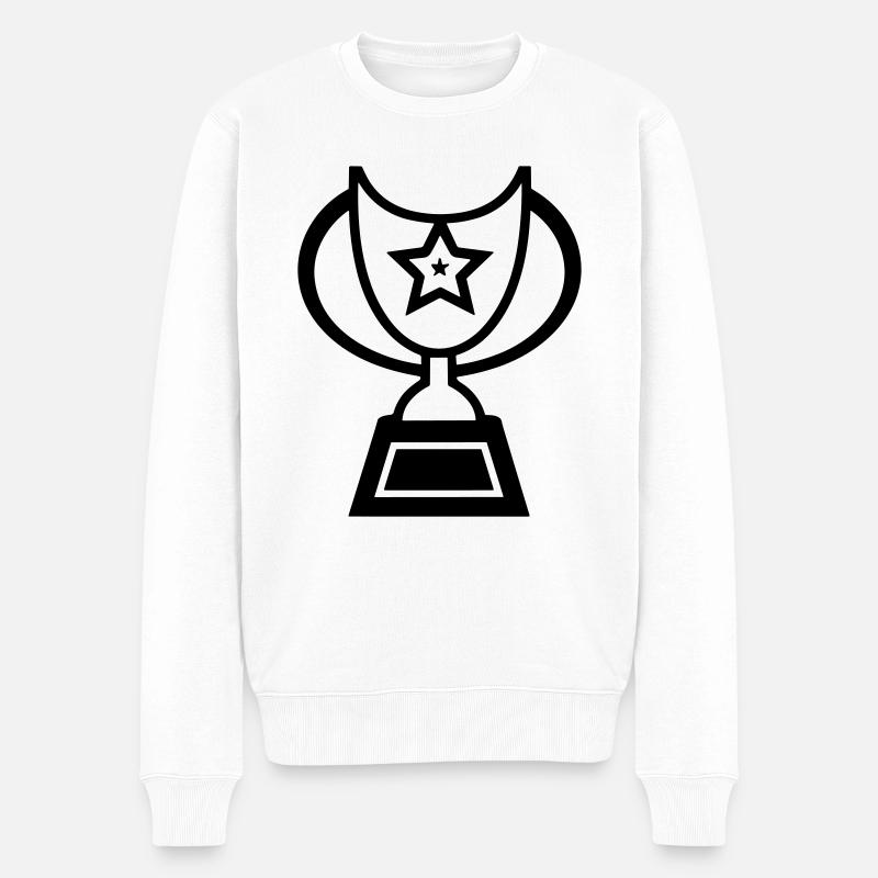 trophée - Pull Premium bio Homme - blanc