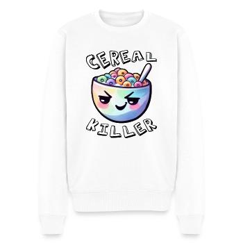 Cereal Killer - Men's Premium Organic Jumper - white - Front - Thijin (182cm)