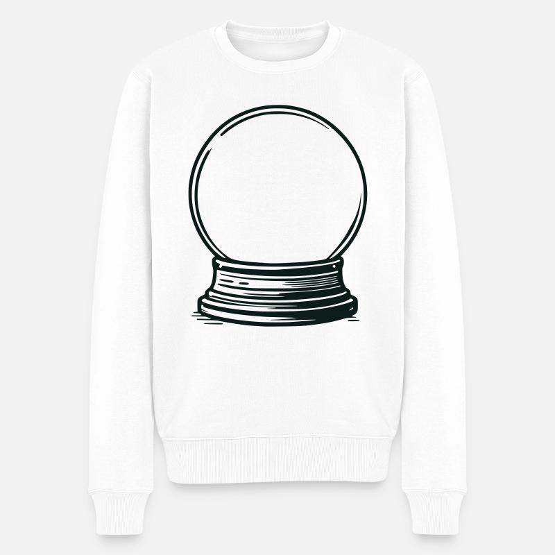 Schneekugel leer - Männer Premium Bio Pullover - Weiß