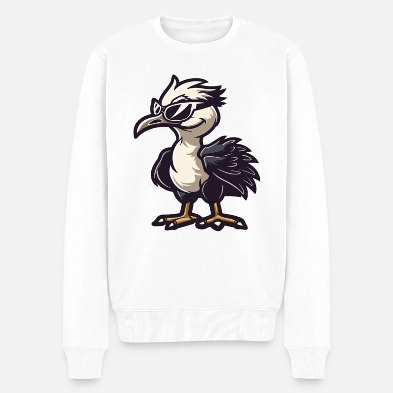 Strauss Bande dessinée Cool - Pull Premium bio Homme - blanc