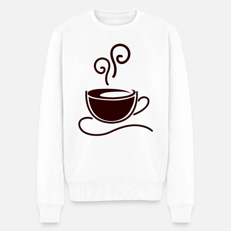 Café Kaffee - Pull Premium bio Homme - blanc