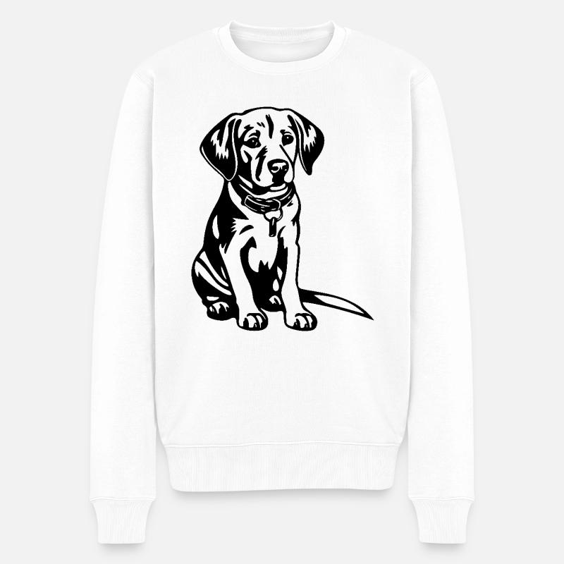 Beagle Hund - Männer Premium Bio Pullover - Weiß