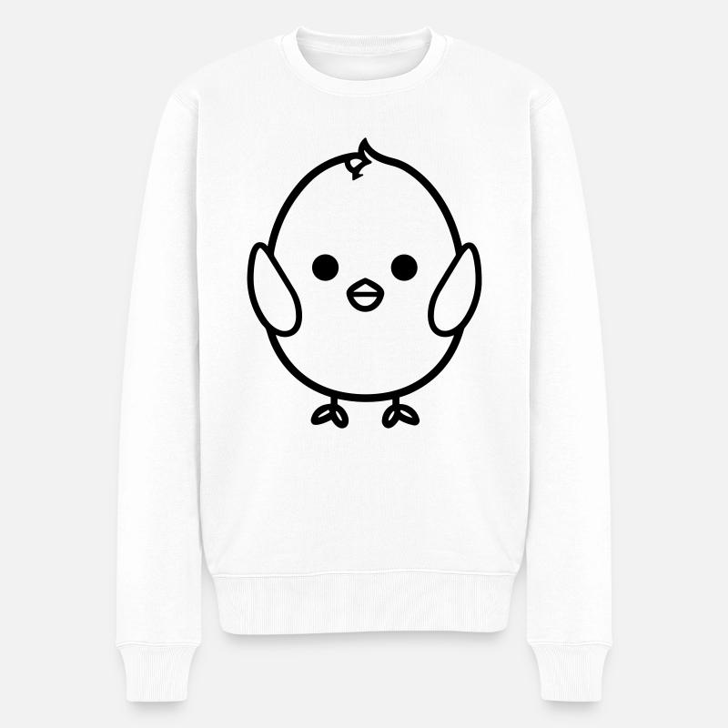 Küken - Männer Premium Bio Pullover - Weiß