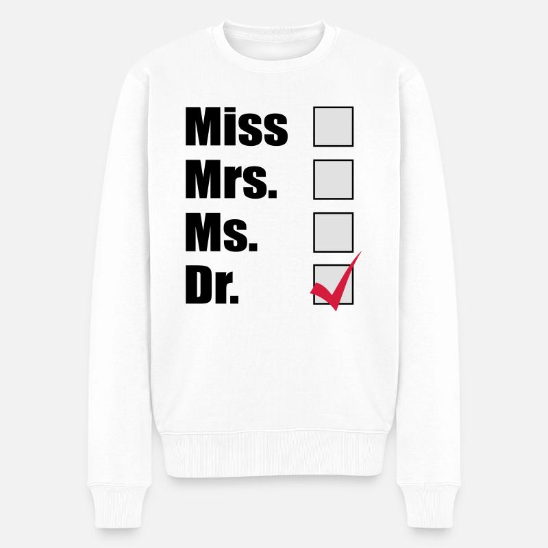 Doktor - Männer Premium Bio Pullover - Weiß