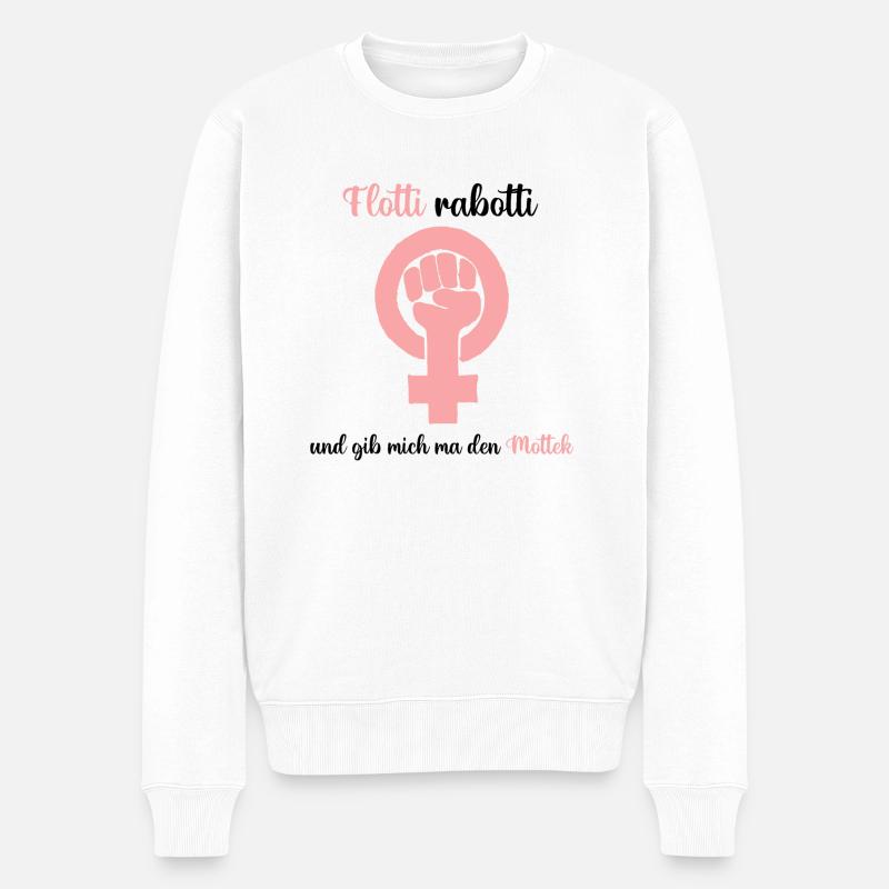 Gib mich ma den Mottek - Männer Premium Bio Pullover - Weiß