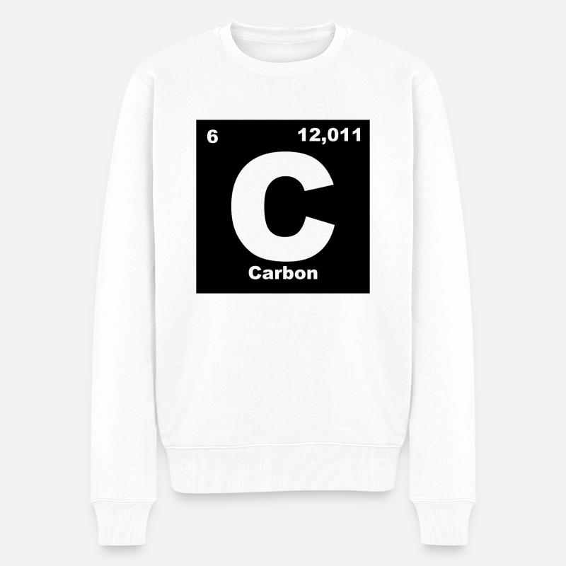 Élément carbone/carbone - Pull Premium bio Homme - blanc