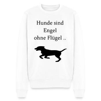 Hunde Spruch - Männer Premium Bio Pullover - Weiß - Vorne - Thijin (182cm)