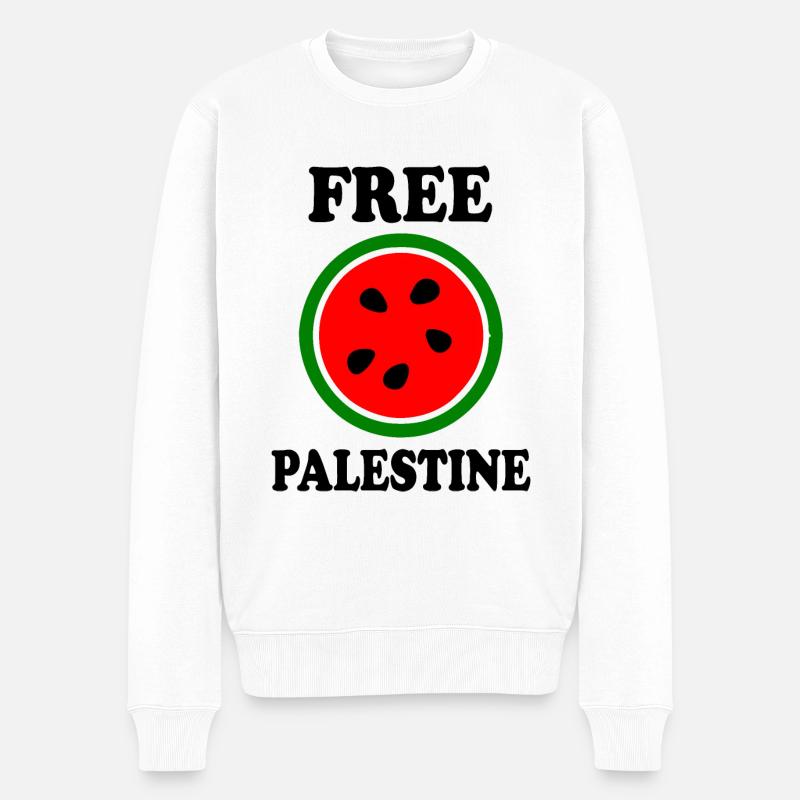 Free palestine - Pull Premium bio Homme - blanc