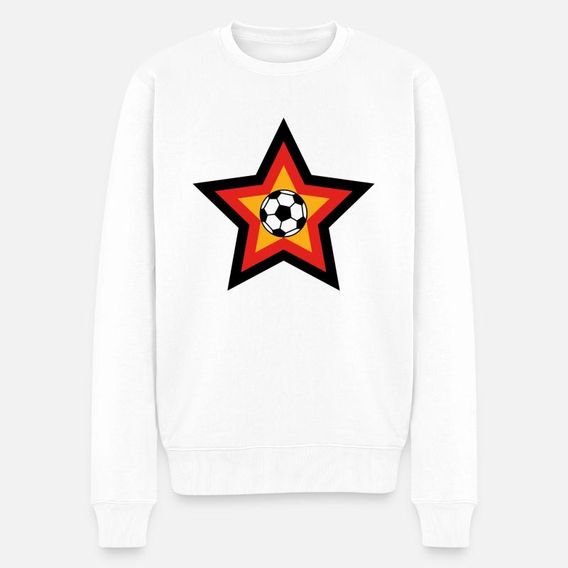 Deutsche Sport Mannschaften Fussball Star - Männer Premium Bio Pullover - Weiß