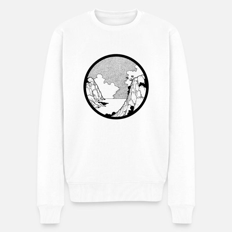 185 - Pull Premium bio Homme - blanc
