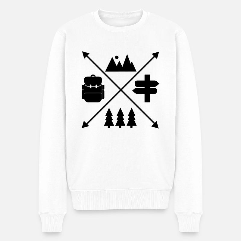 Randonner - Pull Premium bio Homme - blanc