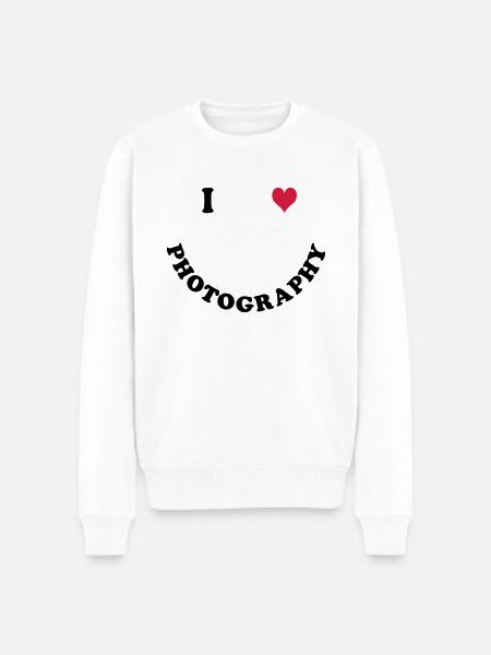Fotografie - Männer Premium Bio Pullover - Weiß