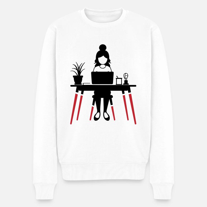 Apprendre Femme Emploi Informatique - Pull Premium bio Homme - blanc