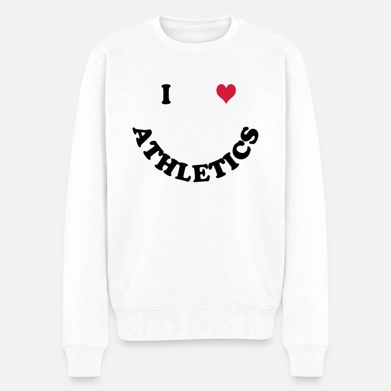 Athletik - Männer Premium Bio Pullover - Weiß