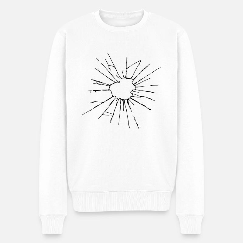 Verre brisé - Pull Premium bio Homme - blanc