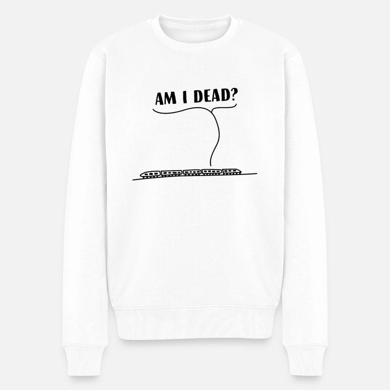 Am I Dead? - Männer Premium Bio Pullover - Weiß