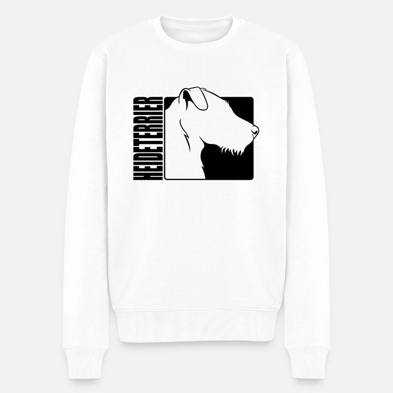 Heideterrier Profil Hunde Jagdhunde Wilsigns - Männer Premium Bio Pullover - Weiß