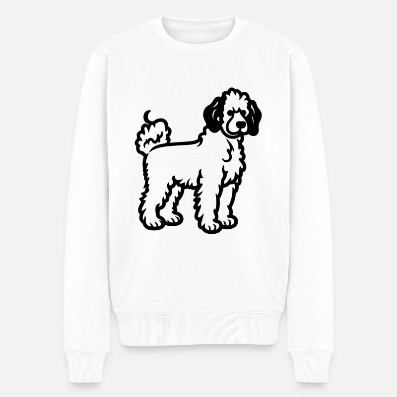Poodle Hund - Männer Premium Bio Pullover - Weiß