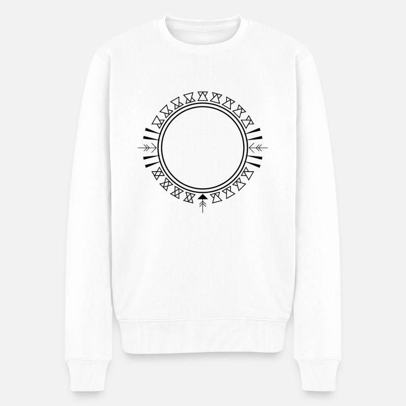 Aztèques triangle ornement - Pull Premium bio Homme - blanc