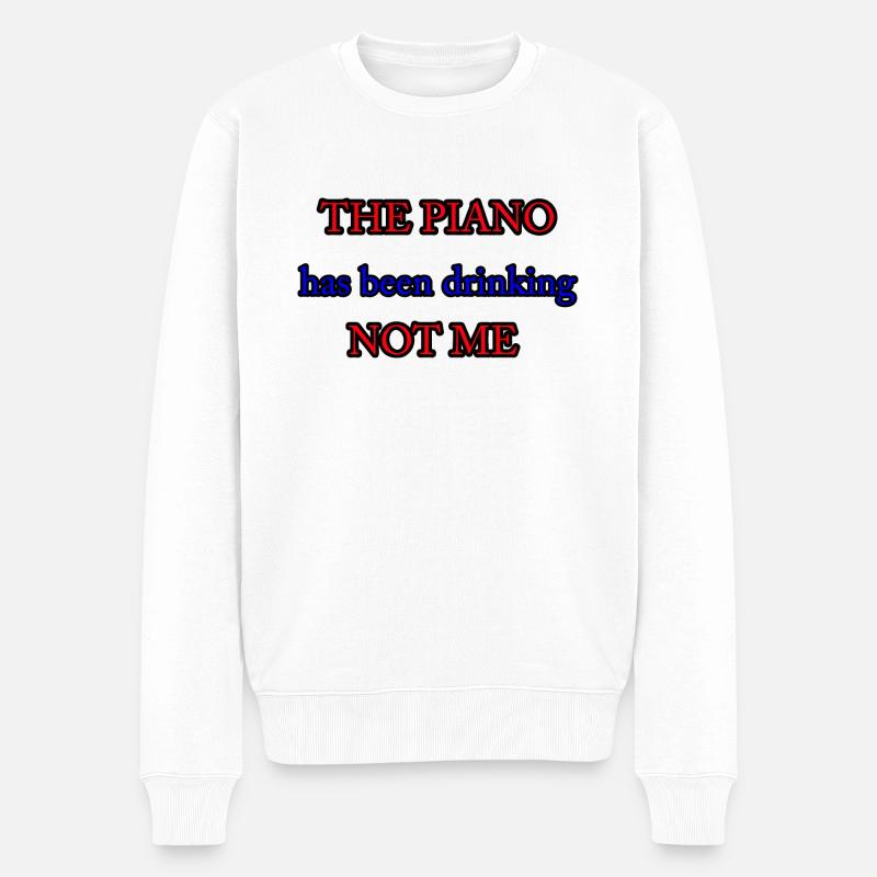 Klavier 05 - Männer Premium Bio Pullover - Weiß