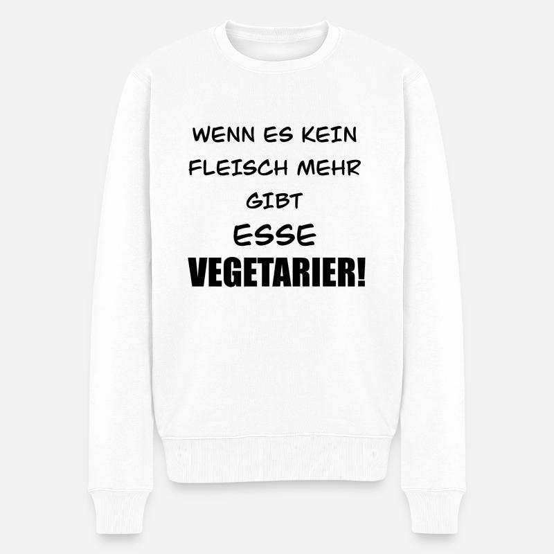 Lustie Sprüche Spruch - Männer Premium Bio Pullover - Weiß