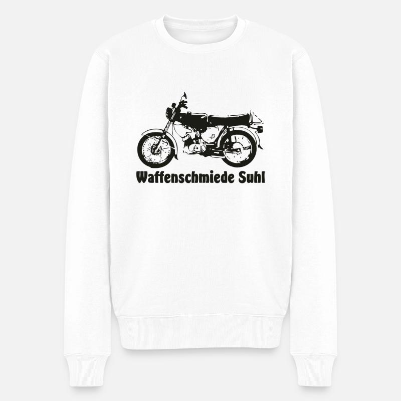 Simson S51 Waffenschmiede - Männer Premium Bio Pullover - Weiß