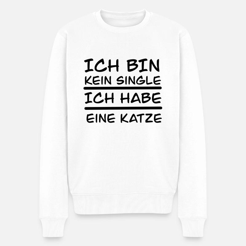 Lustie Sprüche Spruch - Männer Premium Bio Pullover - Weiß
