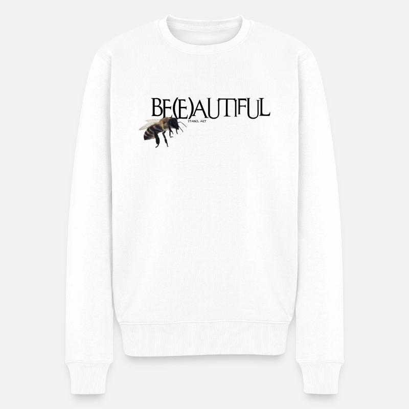 Be(e)autiful - Männer Premium Bio Pullover - Weiß