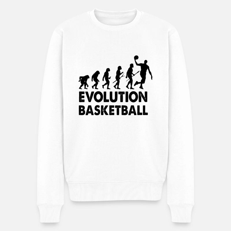 Entwicklung basketball - Männer Premium Bio Pullover - Weiß