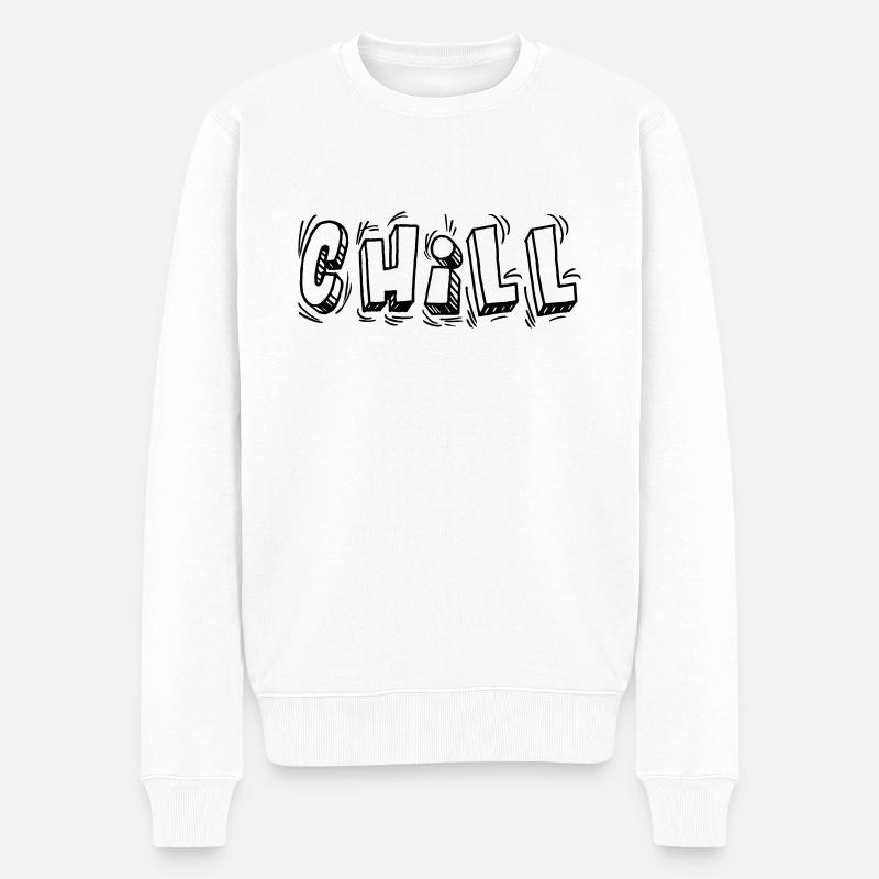 Chill - Pull Premium bio Homme - blanc