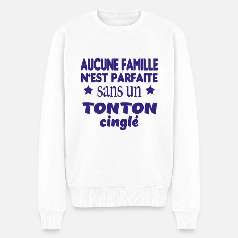 Tonton cinglé - Pull Premium bio Homme - blanc