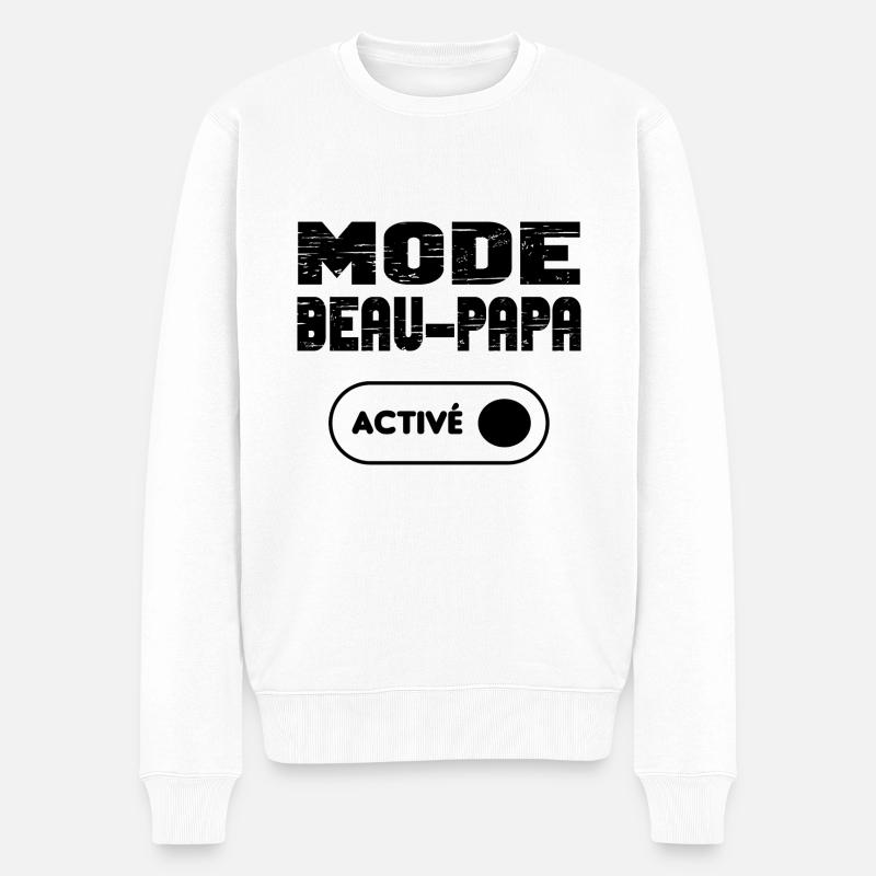 Mode beau-papa activé - Pull Premium bio Homme - blanc