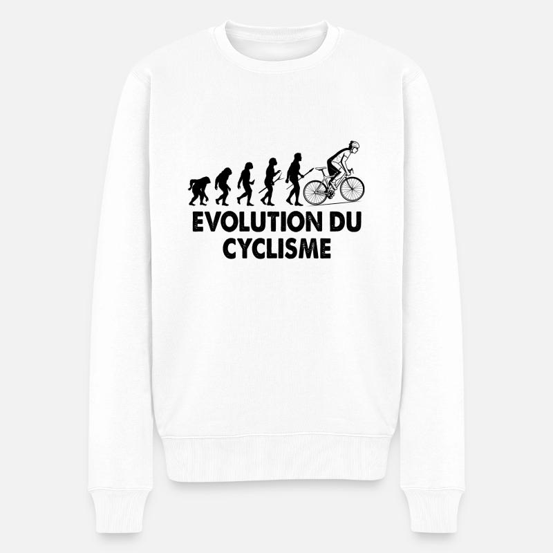 évolution du cyclisme - Pull Premium bio Homme - blanc