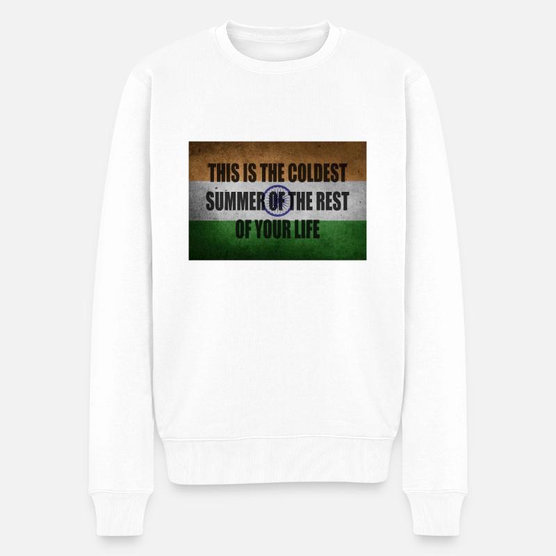 Klimawandel Sprüche Geschenkidee - Männer Premium Bio Pullover - Weiß