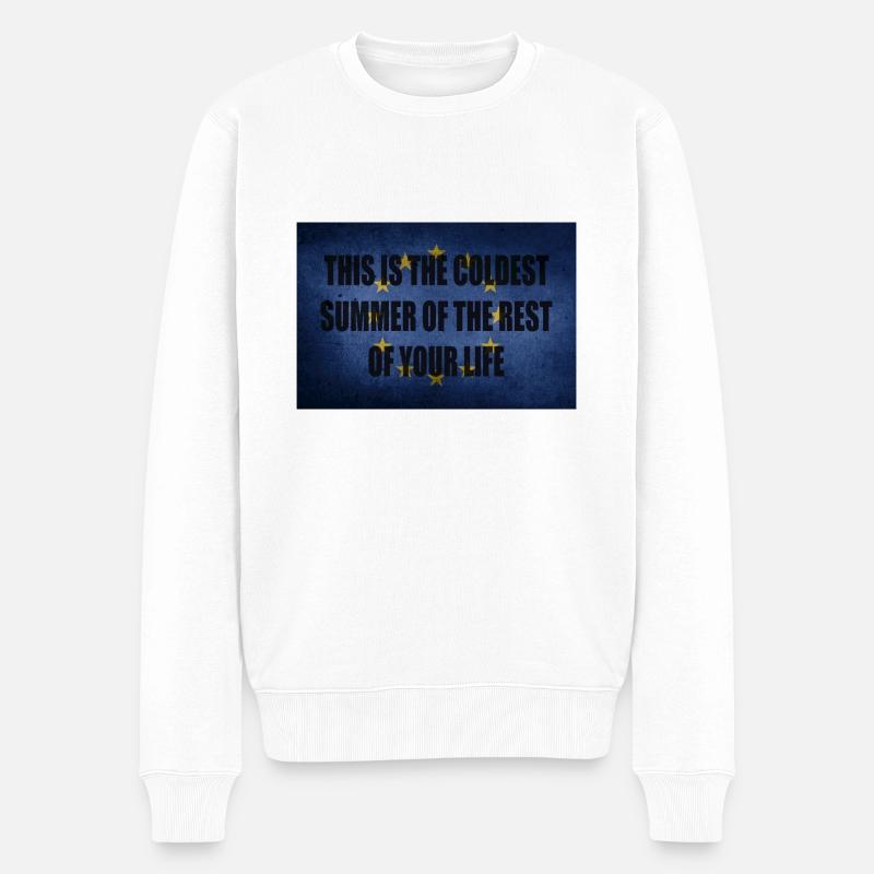 Umweltschutzsprüche - Männer Premium Bio Pullover - Weiß