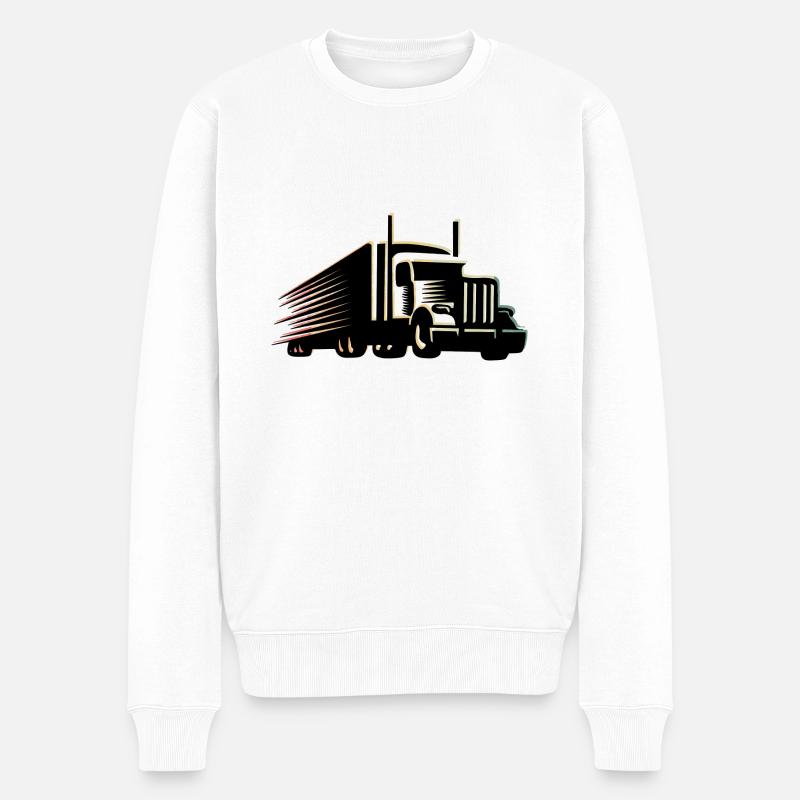 Auto Car Autosport - Männer Premium Bio Pullover - Weiß