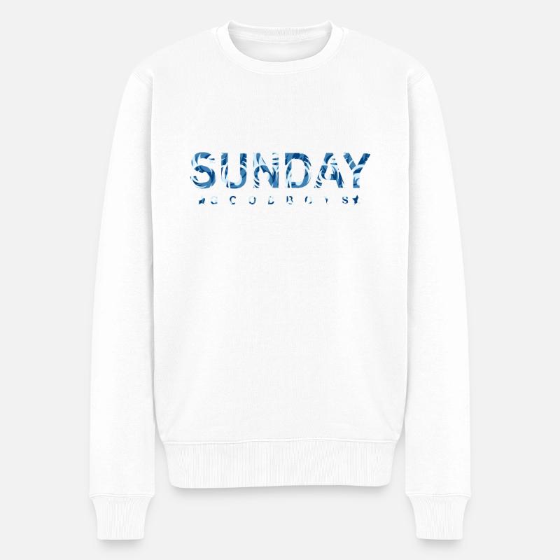 SUNDAY - Pull Premium bio Homme - blanc