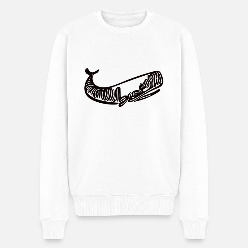 Vector Wal Dessin style - Pull Premium bio Homme - blanc