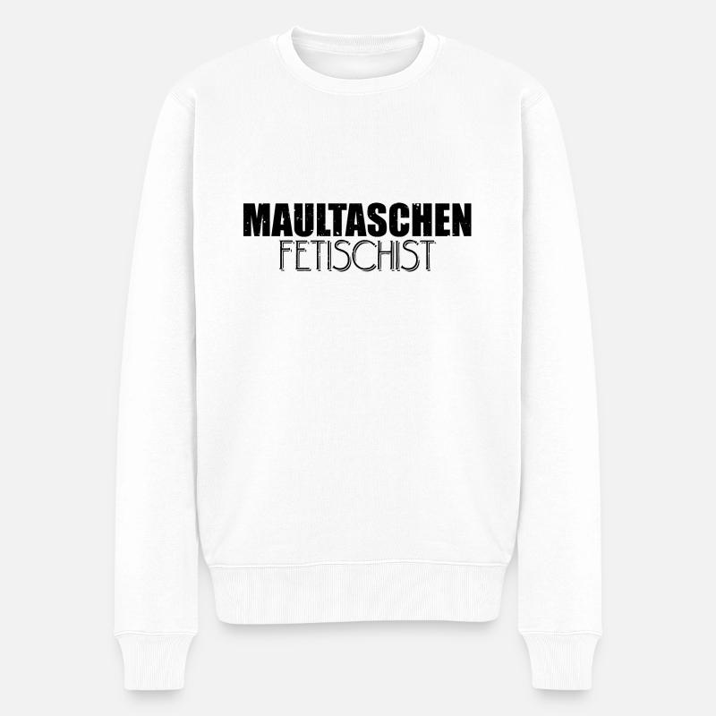 Maultaschen Fetischist - Männer Premium Bio Pullover - Weiß