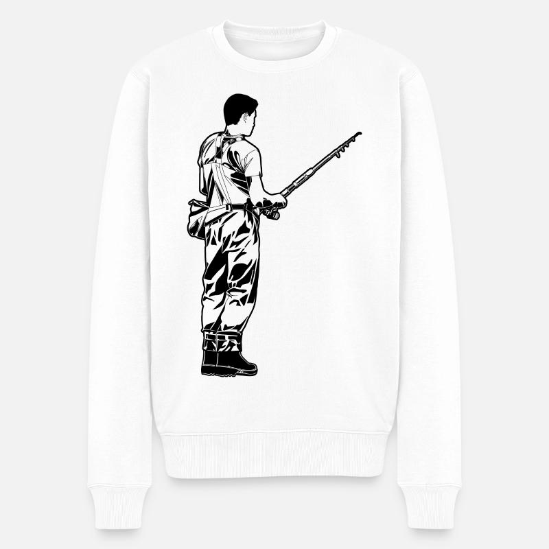 Sportangler - Männer Premium Bio Pullover - Weiß