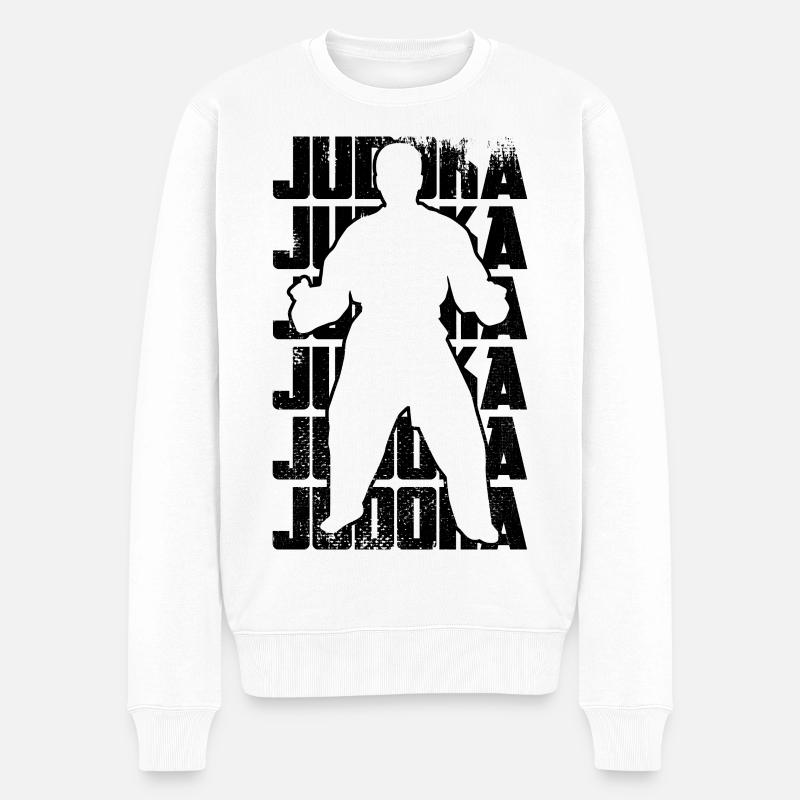 Judoka - Männer Premium Bio Pullover - Weiß
