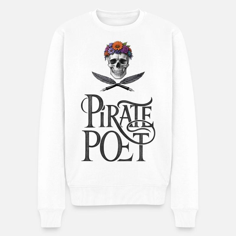 PIRATE POET - let's talk - Pull Premium bio Homme - blanc