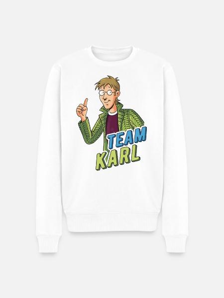 TKKG Team Karl Vierstein - Männer Premium Bio Pullover - Weiß
